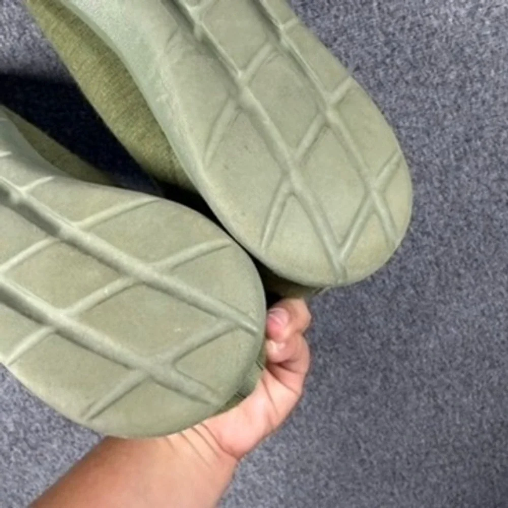Merinos Mens Wool Sneakers Olive Green Lace Up Casual Shoes Size 13
